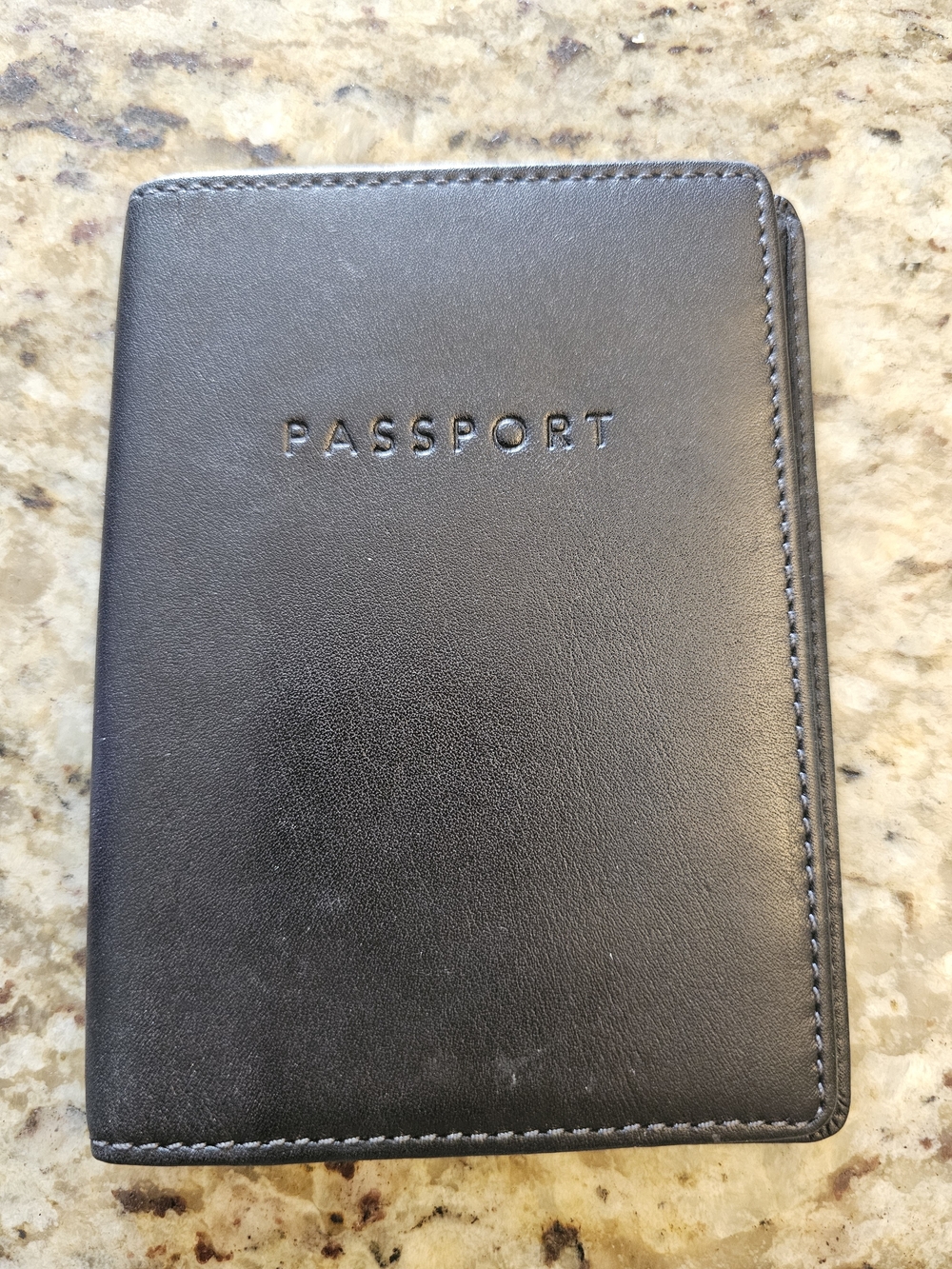 Coach Black Leather Passport Holder